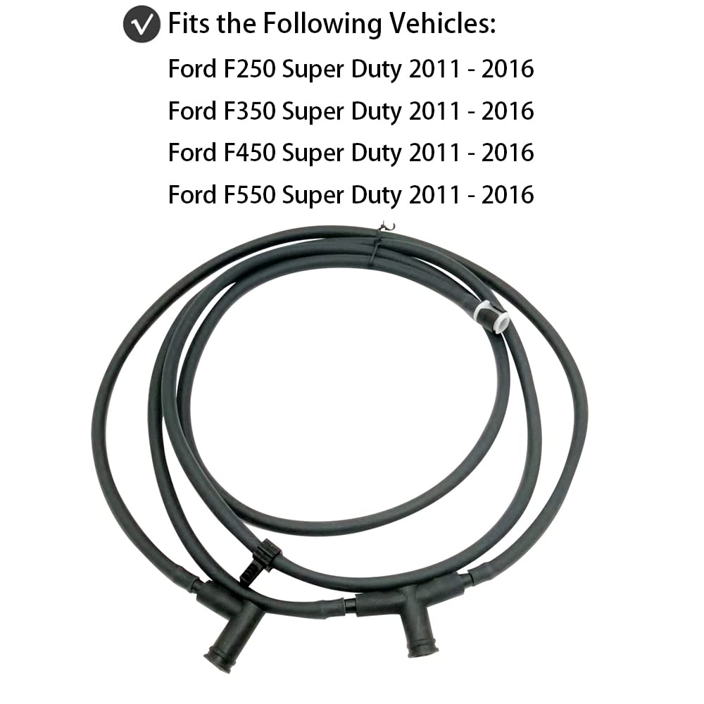 Windshield Washer Nozzle Jet Hose Kit For 2011-2016 Ford F250 F350 F450 F550 Super Duty Replace Bc3Z-17603-A Bc3Z-17K605-B