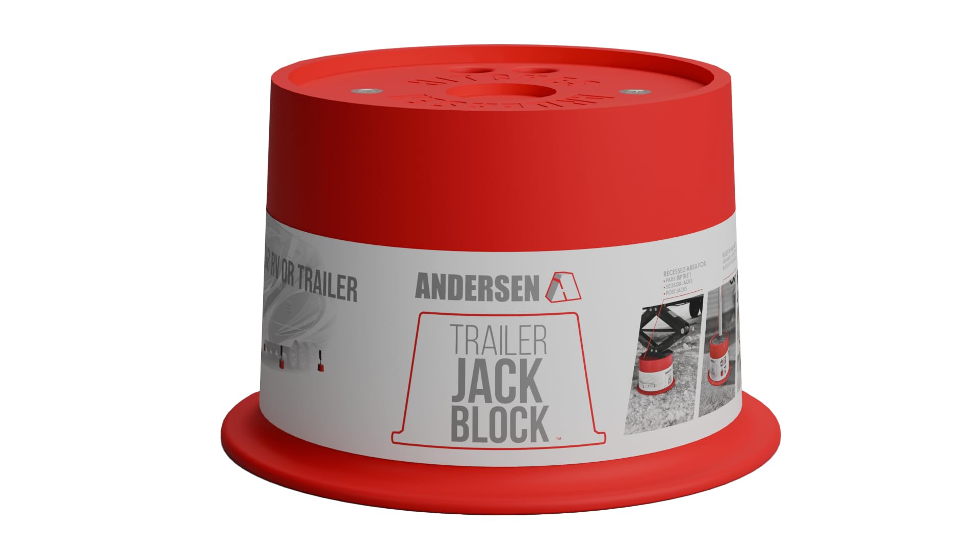 Andersen Hitches | 3684 | 4'' Jack Block With Magnets | Fits Up To 9'' Jack Stand | Rv & Camper Leveling | 50,000 Lbs Capacity |