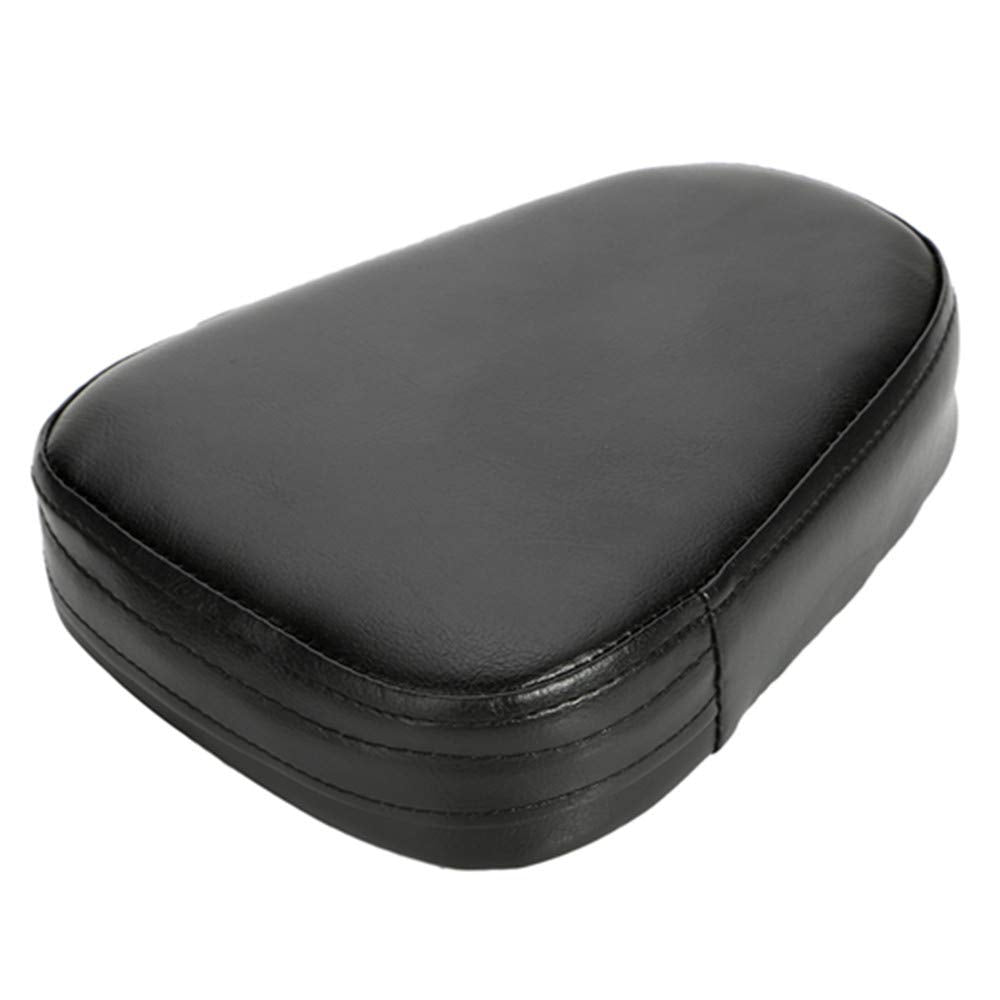 Osan Universal Motorcycle Synthetic Leather Rear Sissy Bar Backrest Cushion Pad - Black
