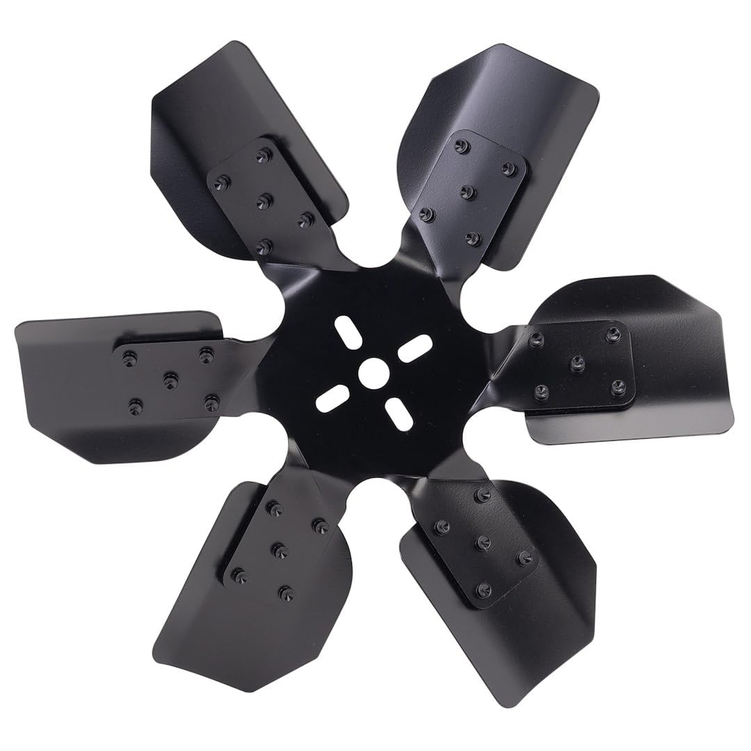 Derale 17315 Heavy Duty Fan Blade Series 1000 15 Steel Rigid Race Belt Driven Fan Standard Rotation , Black