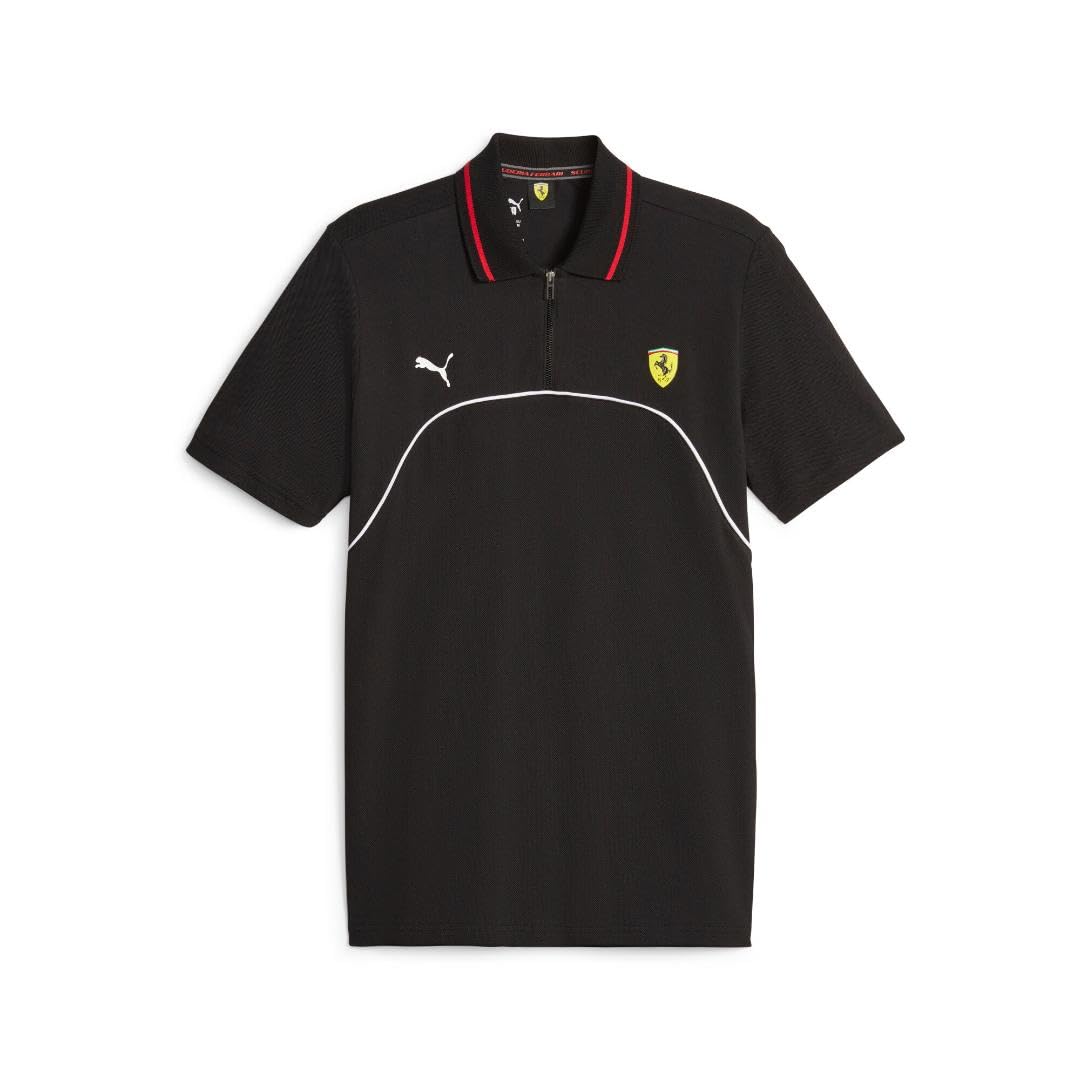 PUMA Men's Standard Ferrari Race Polo, Black AH23, Small