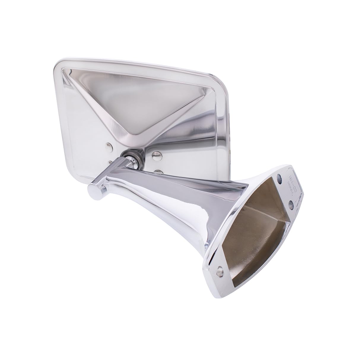 United Pacific C707202 Chrome Exterior Sport Mirror Assembly For 1970-72 Chevy & Gmc Trucks, Chrome Mirror Arm & Housing - Passe