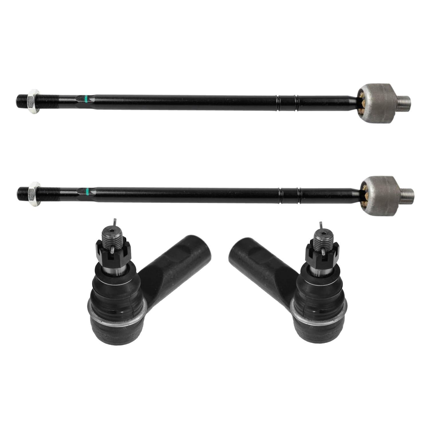 TRQ Front Inner and Outer Tie Rod Set Compatible with 2007-2009 Dodge Sprinter 2500 Sprinter 3500 2007-2021 Freightliner 2007-20
