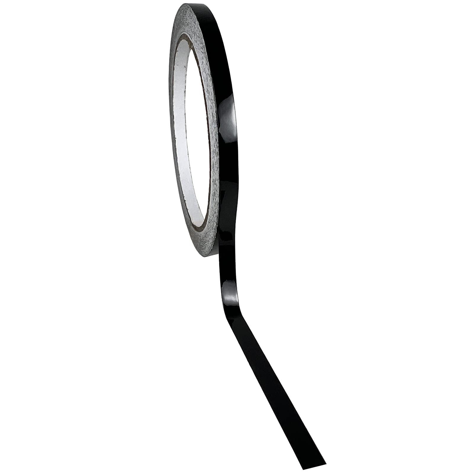 Lzlrun Black Gloss Air-Release Adhesive Vinyl Tape Roll - Come With Installation Tool Set (1/4' X 30Ft)