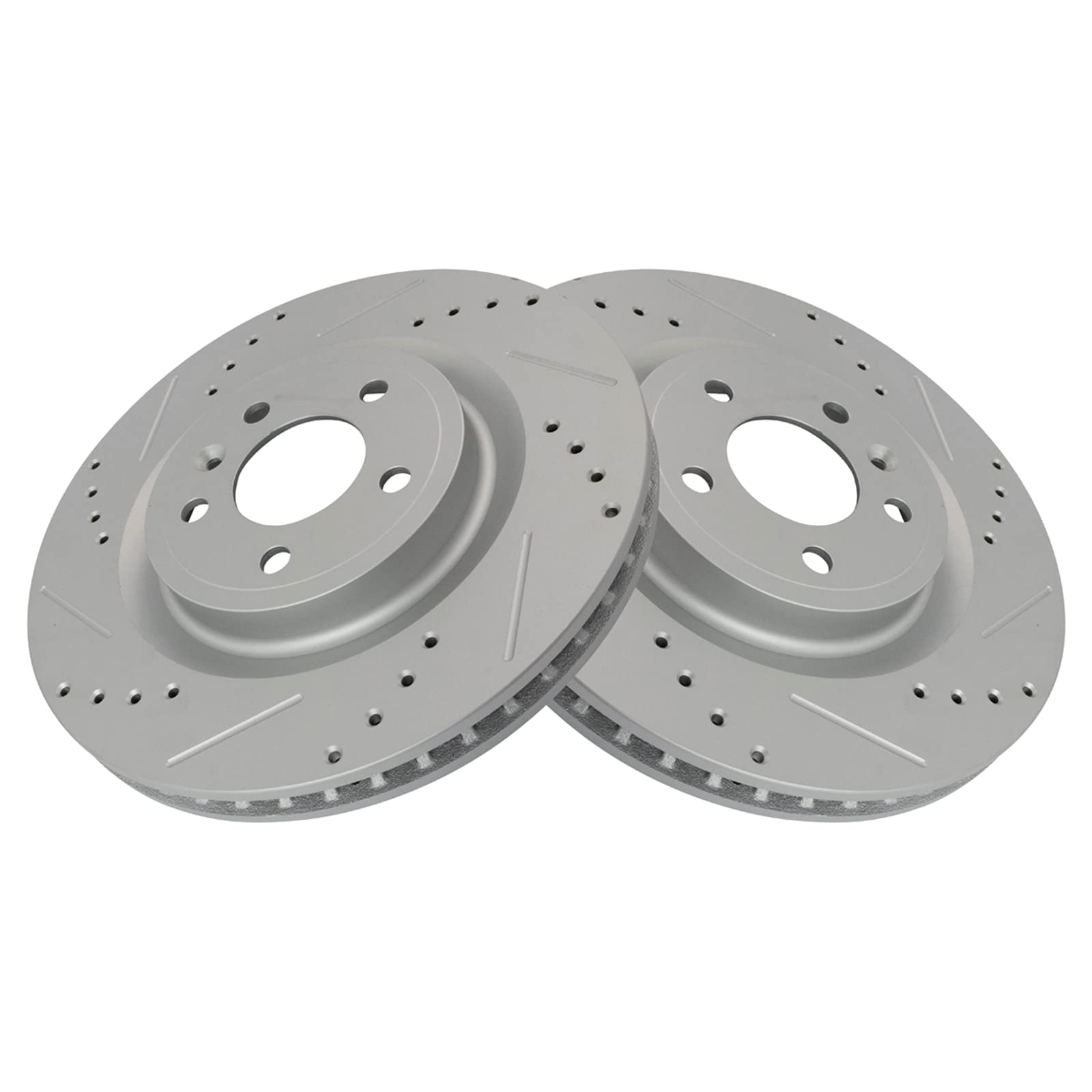 Trq Front Performance Brake Rotors Set Premium G-Coated Compatible With 2011-2014 Ford Mustang