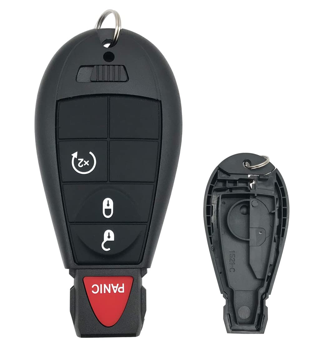 Horande Replacement Key Fob Cover Case fit for 2013-2018 Dodge Ram 1500 2500 3500 Keyless Entry Remote Key Fob Shell GQ4-53T