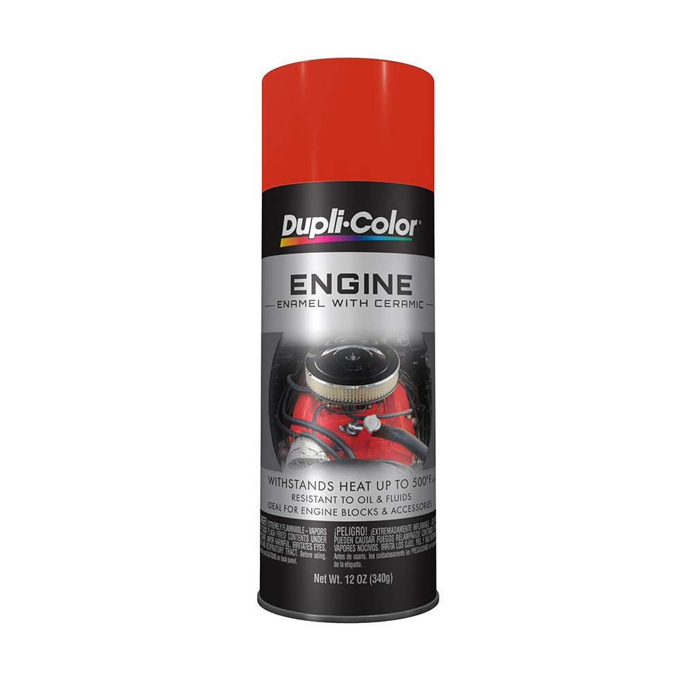 Dupli-Color De1622 Engine Enamel Spray Paint With Ceramic - Chrysler Orange - 12 Oz Aerosol Can