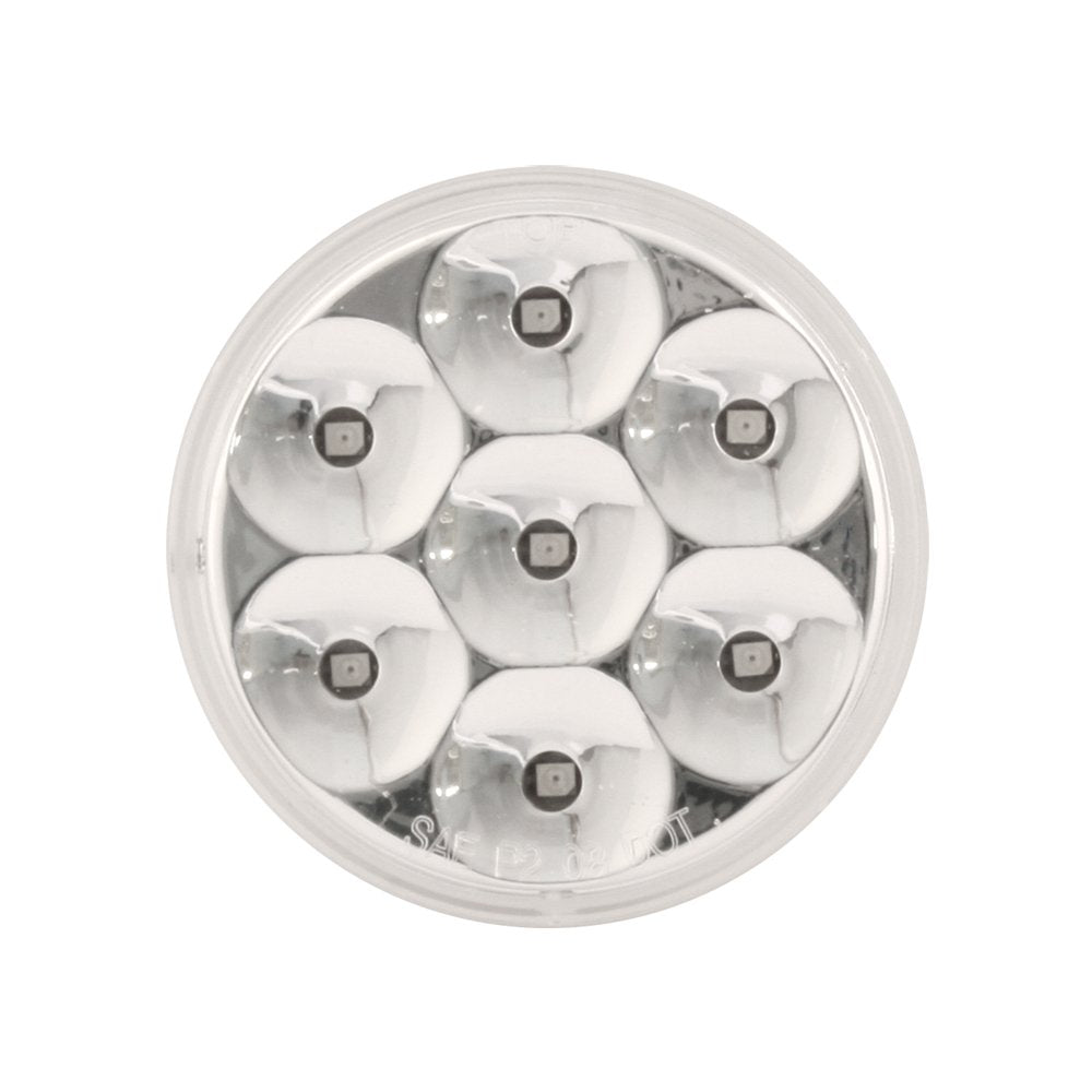 GG Grand General 76543 2 Inches Low Profile Pearl Red 7 LED Marker Light, Clear Lens, red/clear