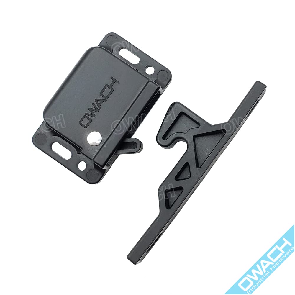 4 Pack Owach Grabber Catch 5Lbs Rv Drawer Latch (Cl-308) For Rv Motorhome Trailer Camper Marine Boat Cabinet Door Replacement Southco C3-805 (5 Lbs, Black, 4 Pack)