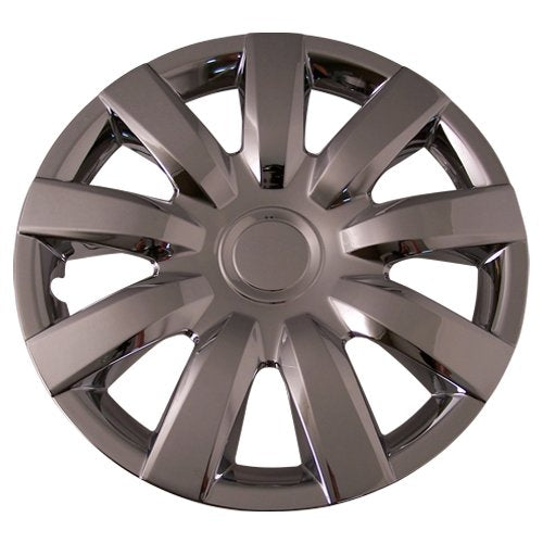 Set Of 4 Chrome 15 Inch Aftermarket Replacement Hubcaps With Metal Clip Retention System - Part Number: Iwc423/15C