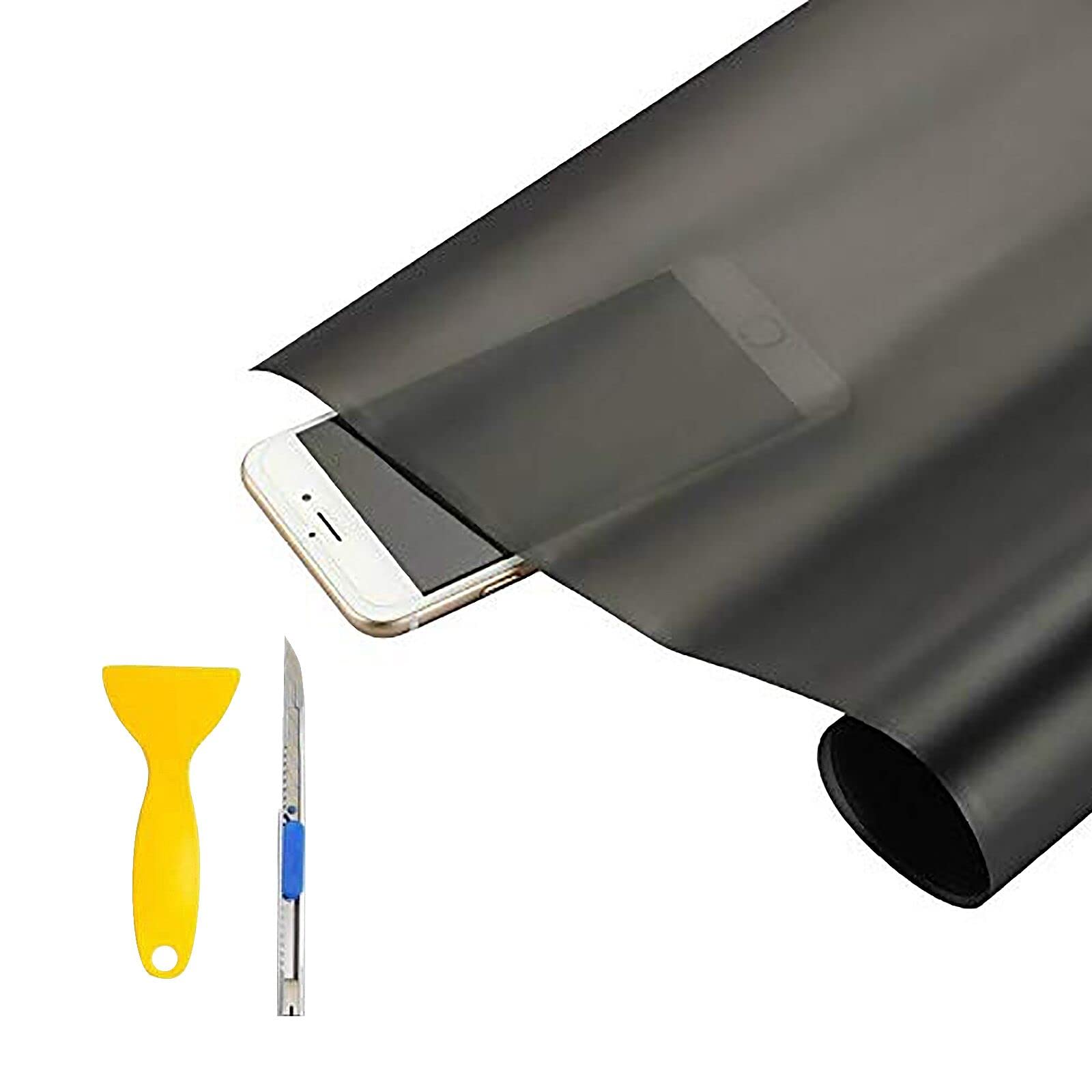 Komas 12    X 48    Tint Vinyl Film Sticker Sheet Roll For Car Headlight, Tail Lights, Fog Lights With Squeegee + Cutter (Matt B