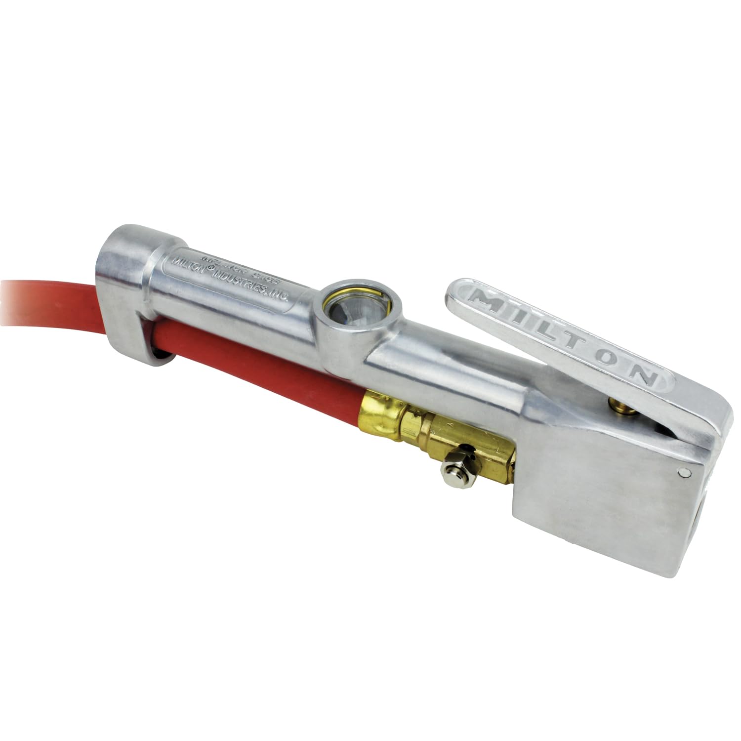 Milton 556 Heavy-Duty Analog Tire Inflator with Pressure Gauge, 6' Hose Large Bore Air Chuck, Made in USA (OSHA Compliant) 10-16