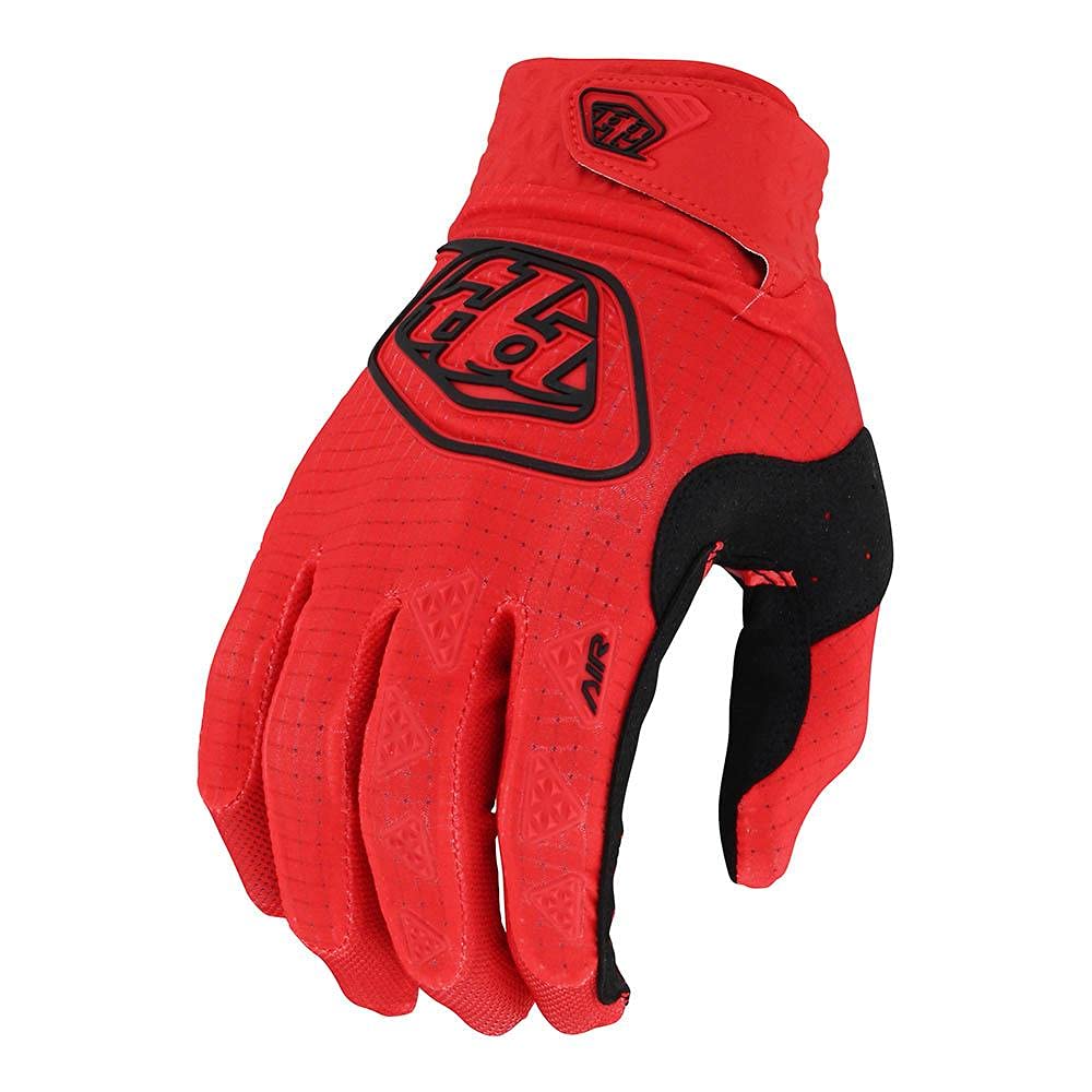 Troy Lee Designs Motocross Motorcycle Dirt Bike Racing Mountain Bicycle Riding Gloves, Air Glove (Red, Large)