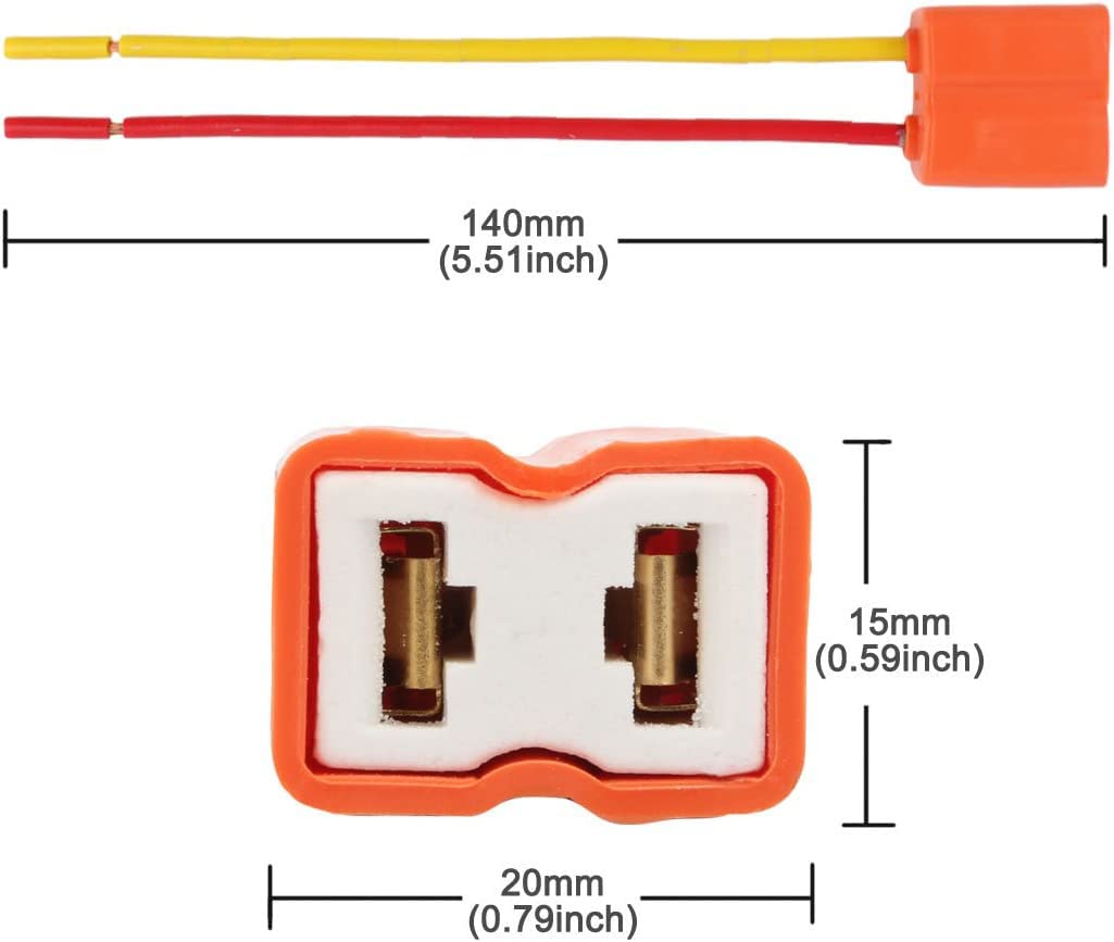 Gebildet 6Pcs H7 Female Wire Connector Pigtail For Led Headlight Socket Wiring Harness Replacement Kit