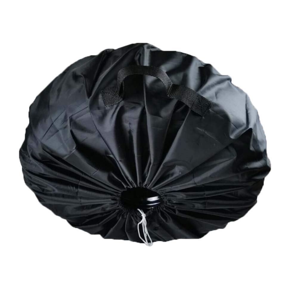 Comily Plus+ 4Pcs/Set 210D Polyester Spare Tire Covers Storage Tote Bags With Handle Fit For 16''-18'' Tyres In Diameter-Black