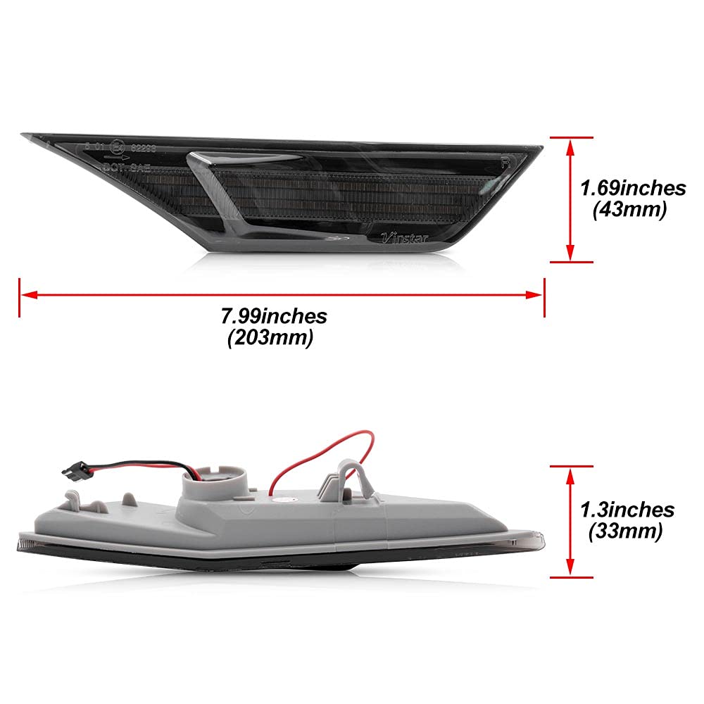 Led Side Marker Lights for Honda Civic 2016 2017 2018 2019 2020 2021 Sedan Coupe Hatchback Led Switchback Amber Side Marker Turn