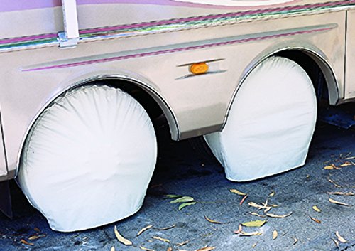 Adco 3949 Polar White Single Axle Ultra Tyre Gard Tire Wheel Cover 40-42'' Set Of 2