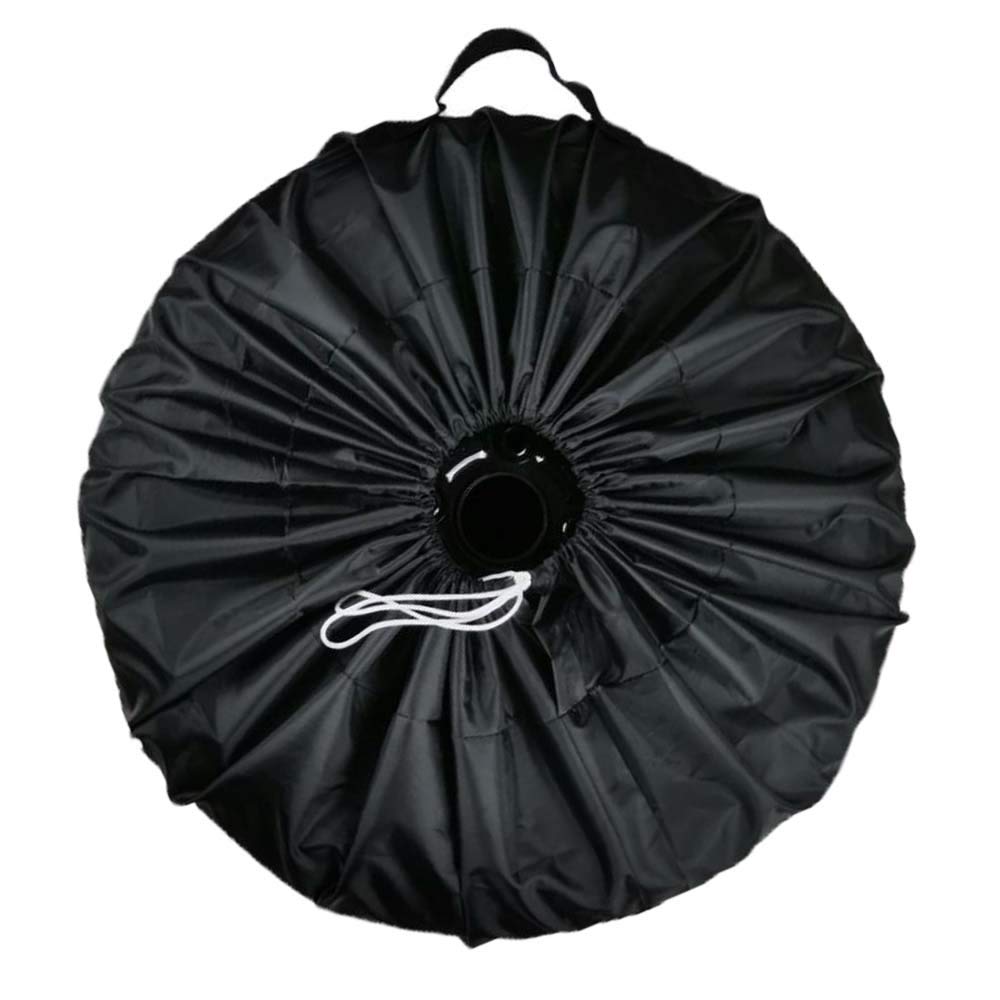 Comily Plus+ 4Pcs/Set 210D Polyester Spare Tire Covers Storage Tote Bags With Handle Fit For 16''-18'' Tyres In Diameter-Black