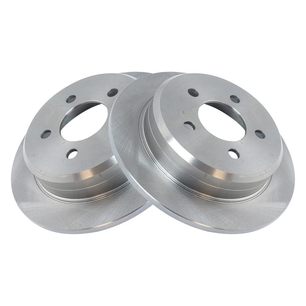 Trq Rear Brake Rotors Set Solid Compatible With 1994-1998 Jeep Grand Cherokee