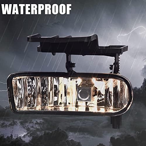Pit66 Fog Lights, Compatible With 1999-2002 Chevy Silverado 1500 2500/01-02 Silverado 1500Hd 2500Hd 3500/00-06 Tahoe Suburban 15