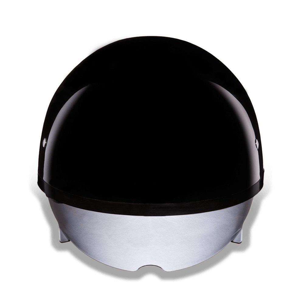 Daytona Helmets Half Skull Cap Motorcycle Helmet W/ Inner Shield Dot Approved [Hi-Gloss Black] [Xl]