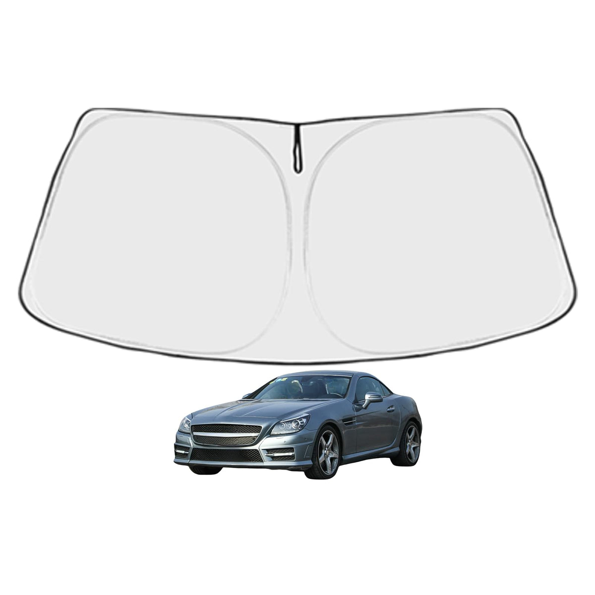 SLK CLA CLS SLS Custom Windshield Sun Shade for SLK 1997-2025 Front Window Sunshade Sun Visor 240T Shade Blocks UV Rays Car Acce