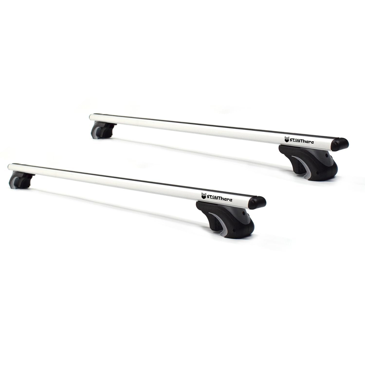 Stay There Car Roof Rack Cross Bars 56”Aero Thick Aluminum Universal Crossbars Roof Rack Adjustable Roof Cross Bars, Fits Most Vehicles With Existing Raised Side Rails With Gap- 200 Lbs Load Capacity