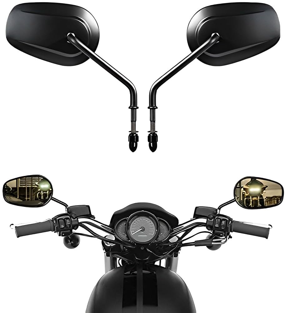 Harley 8Mm Teardrop Rearview Mirrors Compatible With Harley Davidson Road King Cvo Road Street Tri Glide Freewheeler Street Xg50