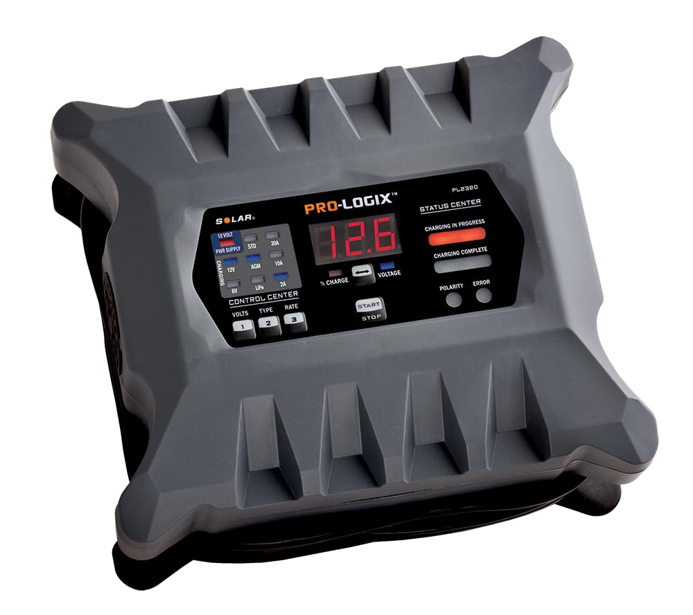 Clore Automotive Pl2320 20-Amp Fully-Automatic Smart Charger, 6V And 12V Battery Charger, Battery Maintainer, And Stable Power Supply With Temperature Compensation