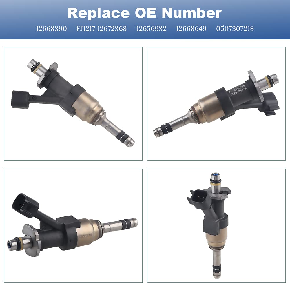 Jdmon Compatible With Fuel Injectors Chevrolet Silverado 1500 2500 Tahoe Suburban Cheyenne Gmc Sierra 1500 Yukon 5.3L 2014 2015 2016 2017 2018 Replace 12668390 Fj1217 Pack Of 8