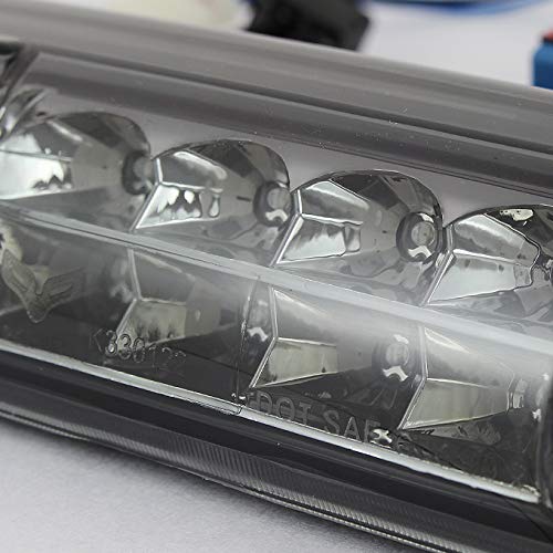 Akkon - For [Led Set] 03-06 Chevy Silverado Gmc Sierra C-Shape Light Tube Smoked Tail Light + 3Rd Brake Lamp