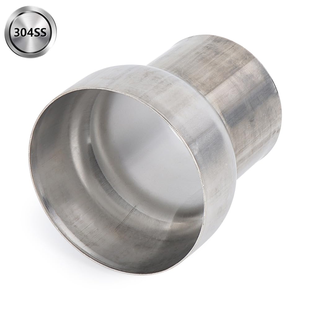 A-Karck Exhaust Adapter Connector 3'' Od To 4'' Od, Exhaust Pipe Reducer 4'' Overall Length 304 Stainless Steel