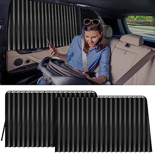 Xcbyt Car Window Shades - Side Window Sun Shdes Car Privacy Curtains 100% Block Light Car Window Covers For Changing Clothes, Breastfeeding, Taking A Nap, Camping, Eating