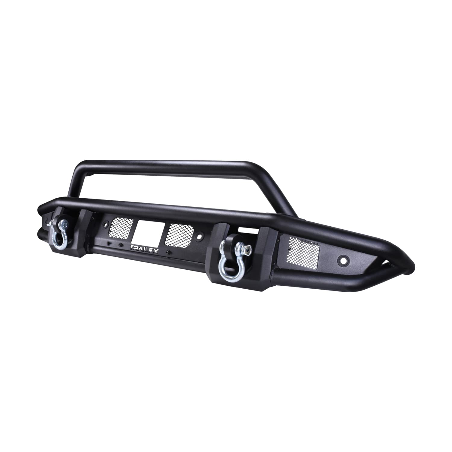 Trailfx Bronco Front Standard Bumper, Alloy Steel, Black, Model BR001T