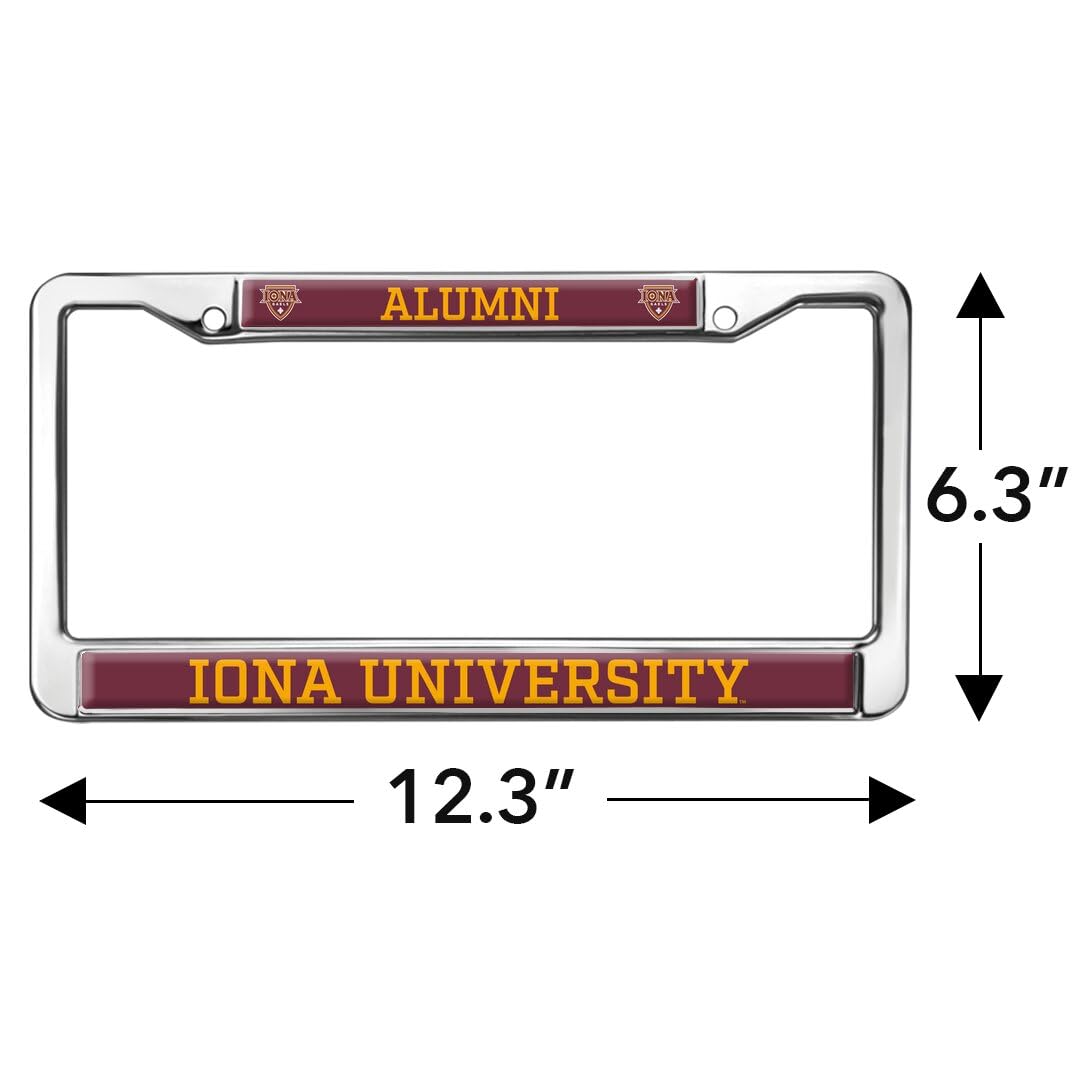 Iona College Alumni Full Size Standard License Plate Metal Frame