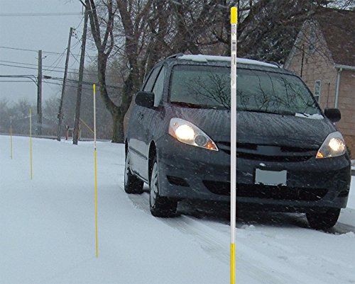 Blazer International 381Ydm-24 Yellow 48-Inch Fiberglass Pole Reflective Driveway Marker, 24 Pack