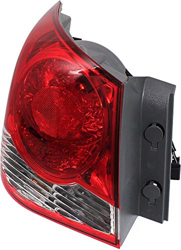 Evan Fischer Driver Side Outer Tail Light Assembly Compatible With 2011-2015 Chevrolet Cruze, 2016 Cruze Limited Body Mounted With Bulb
