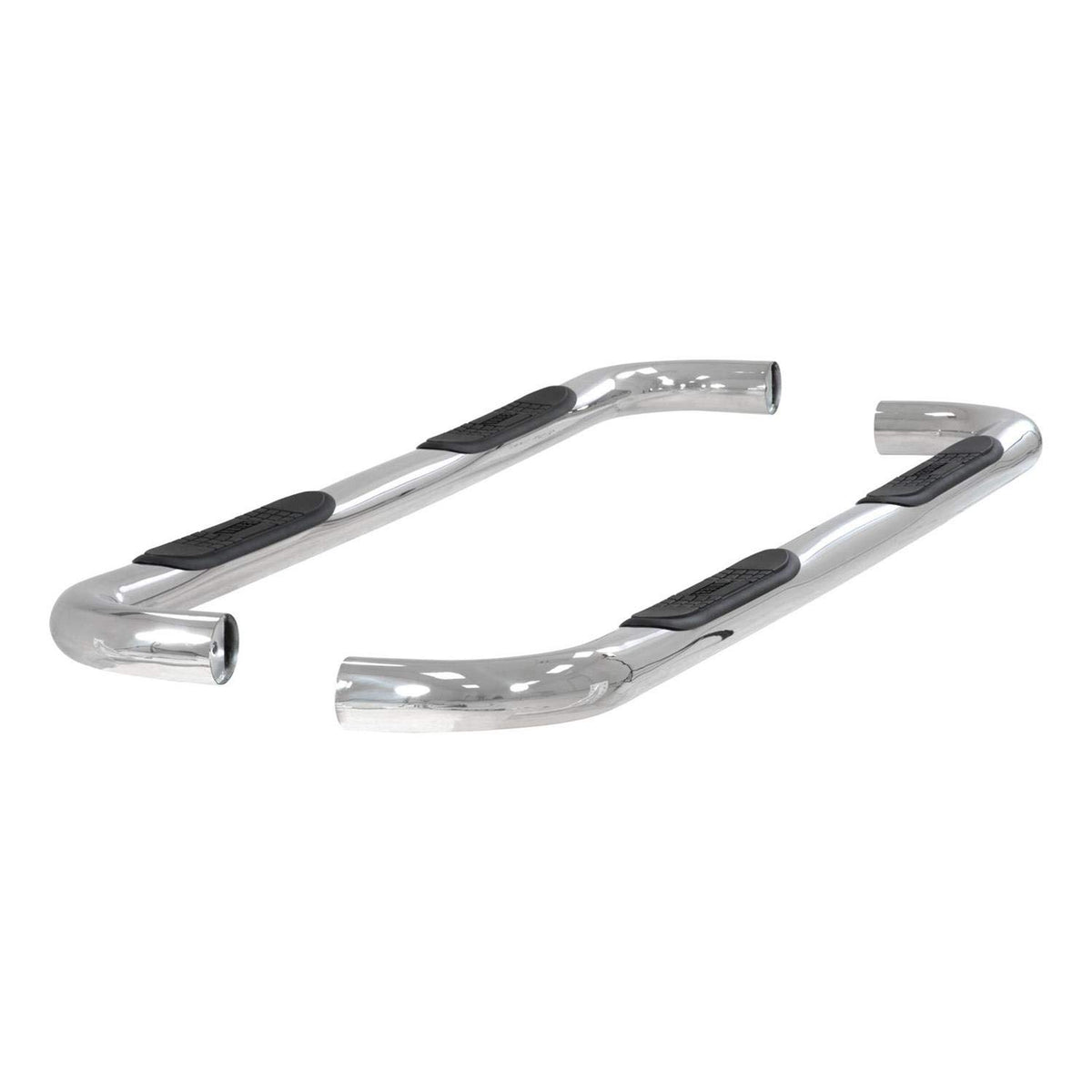 Aries 204009-2 3-Inch Round Polished Stainless Steel Nerf Bars, No-Drill, Select Chevrolet Silverado, Gmc Sierra 1500, 2500, 3500 Hd