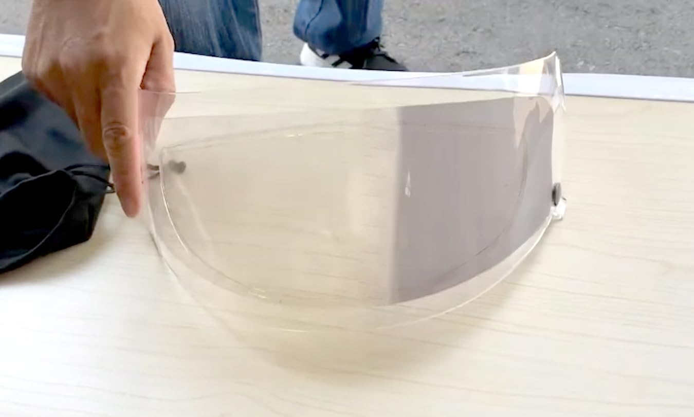 XII WY Motorcycle 3/4 open face Helmet Shield Insert - Photochromic Anti-Fog Film, Transitional Visor, Clear to Indigo Tint, Sun