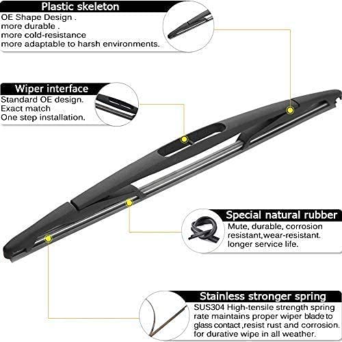 Autoboo Windshield Wiper Blades For Ford Escape 2012 2011 2010 2009 2008 With Rear Blade 20'+20'+12' Original Equipment - I&L Pinch Tab (Set Of 3)