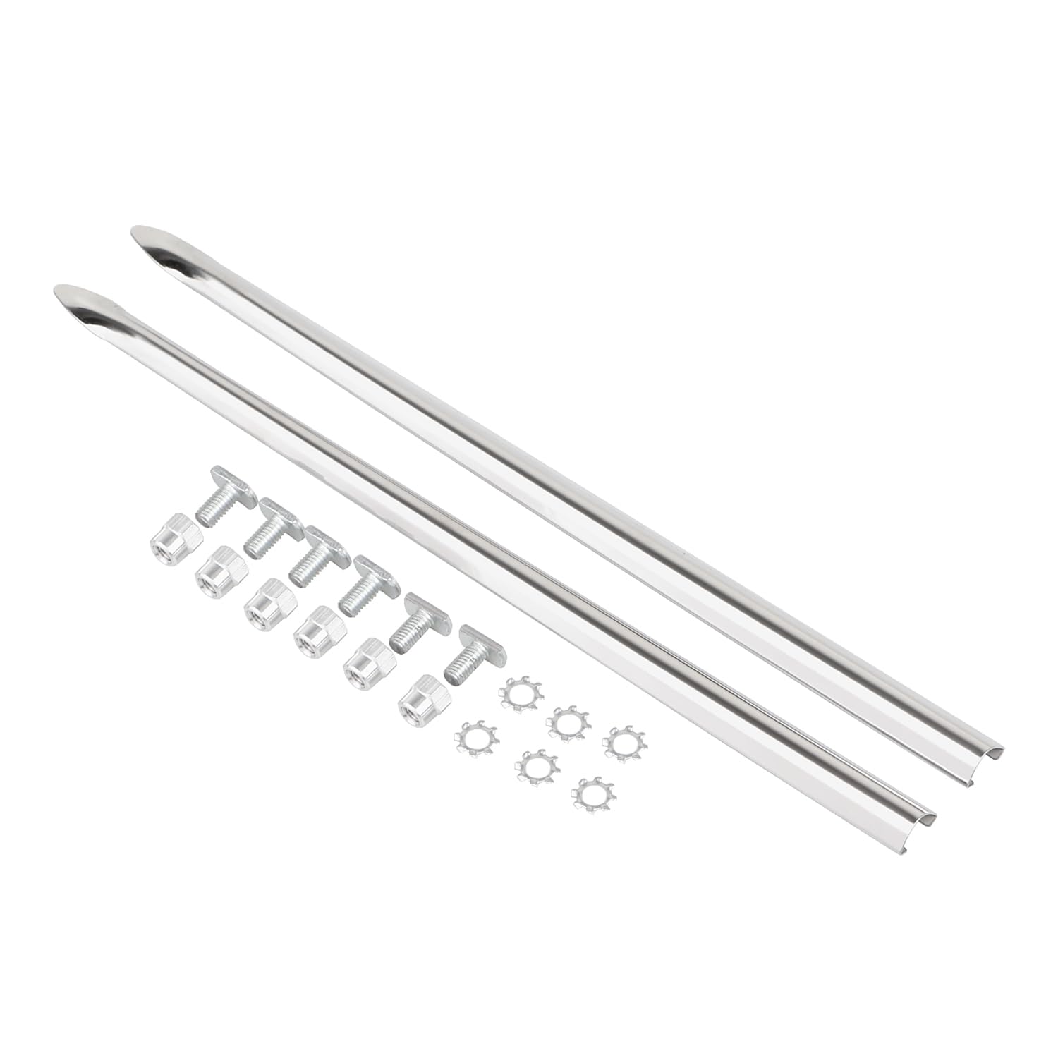 XMMT Silver Front Fender Spear Trim Fit For Harley Touring Road King Electra Glide Ultra Classic Street Glide 1982-2013 Heritage