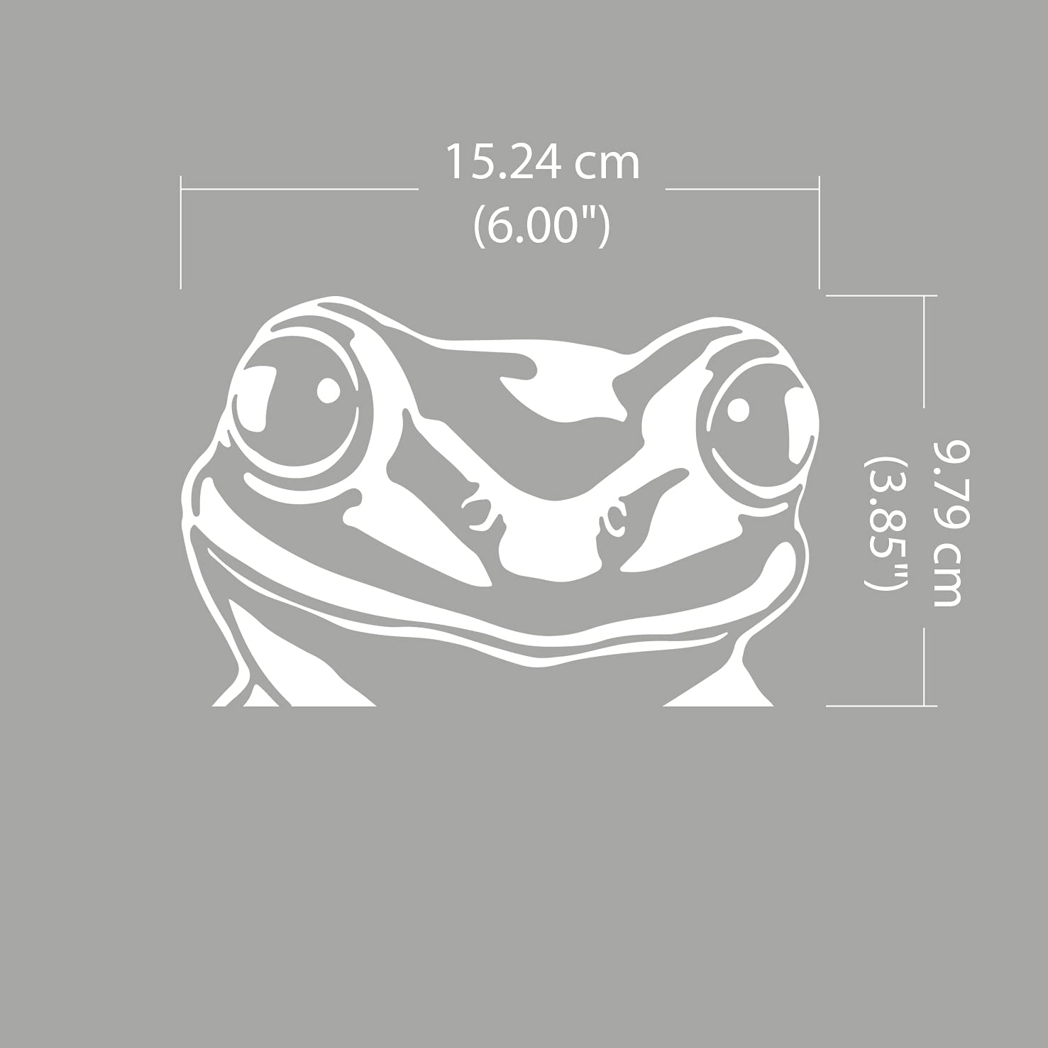 Wirester 6 Inch Clear Vinyl Decal Sticker Decoration For Car Window (Or Any Flat Surface) - Pond Frog
