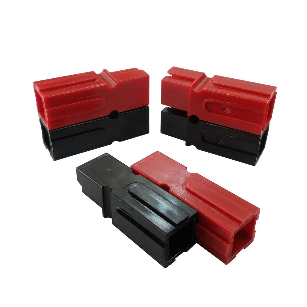 75 Amp Battery Connector Red Black and Contacts Modular Power Supply 3 Pairs (6AWG)