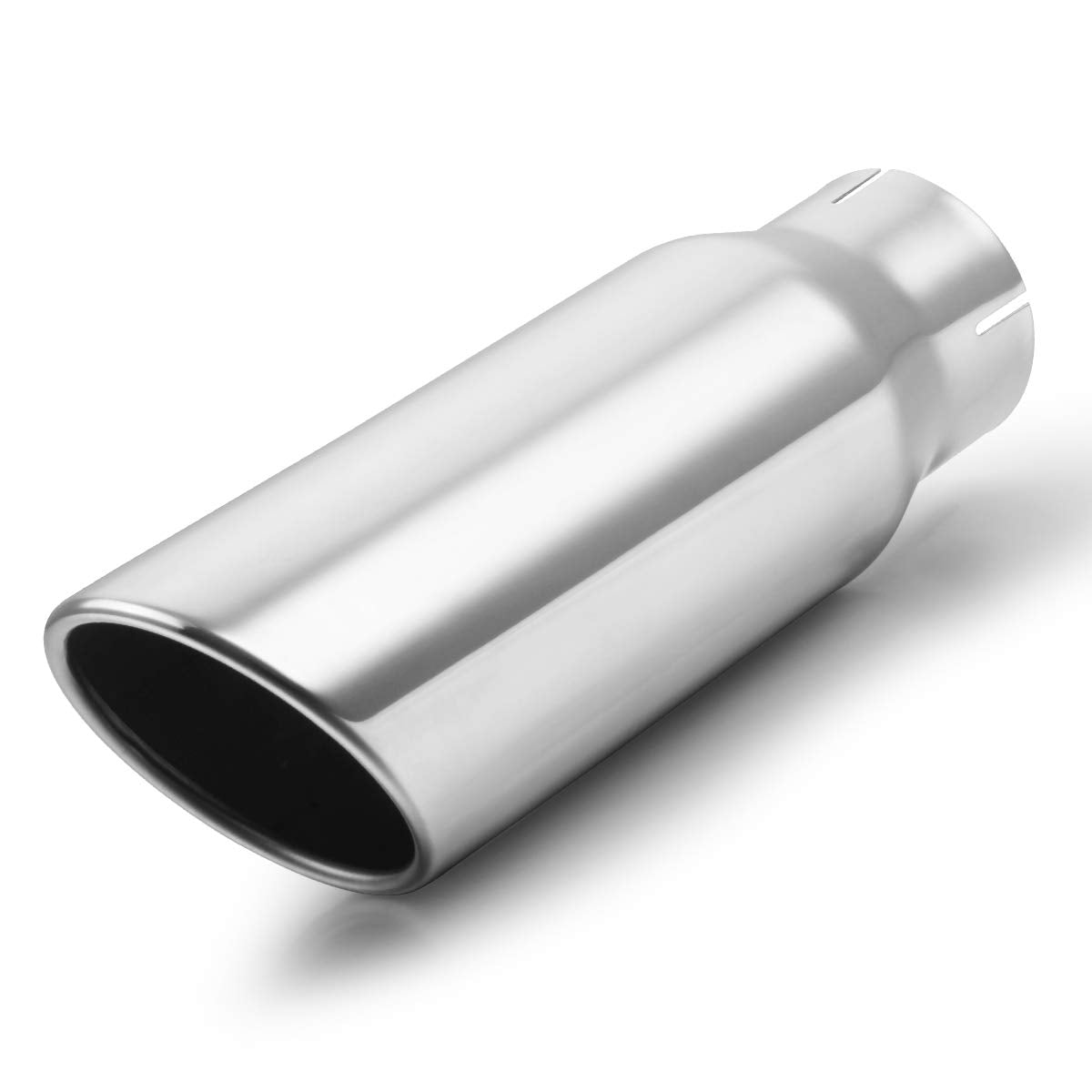 A-Karck Exhaust Tip 3 Inch Inlet, 3    Inlet 4    Outlet 12    Long Stainless Steel Polished Clamp On Muffler Tip For Truck Tail