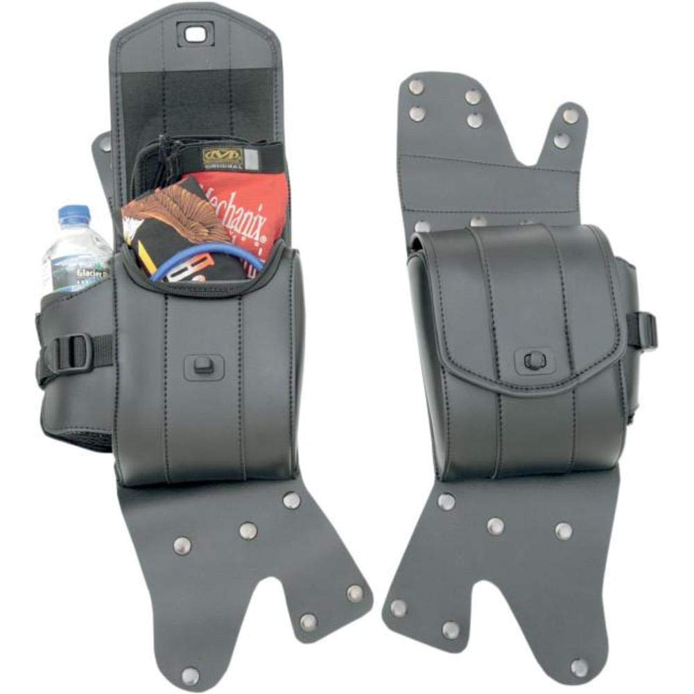 Saddlemen 3501-0715 Cruisn Deluxe Saddlebag Guard Set, Black
