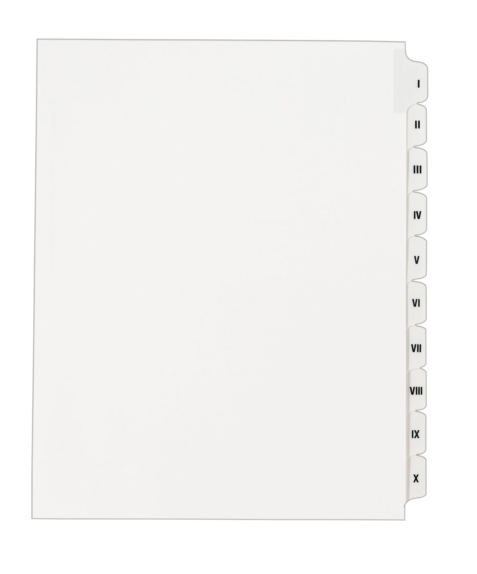 Avery Collated Legal Dividers, Letter Size, I - X Tab Set (82319)