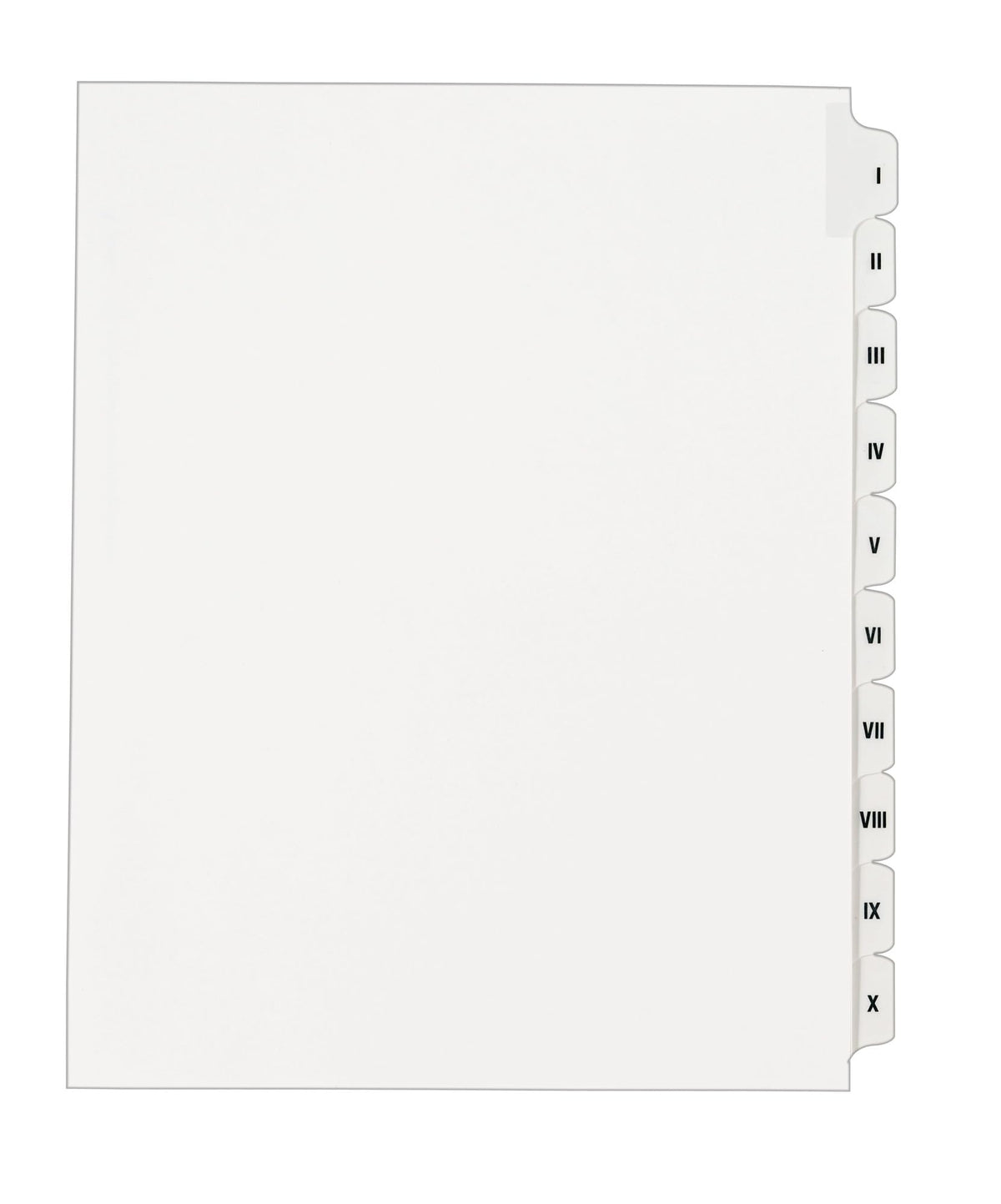 Avery Collated Legal Dividers, Letter Size, I - X Tab Set (82319)