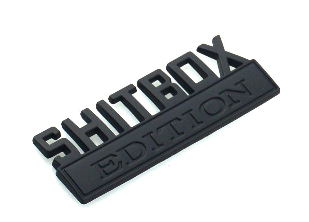 SunteeLong Pair Set SHITBOX EDITION emblem 3D Fender Badge Decal Car Truck Replacement for F150 F250 F350 Chevy Silverado 1500 2