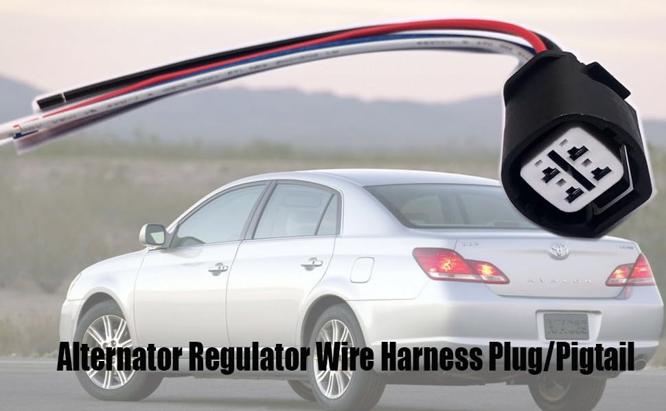 Alternator Regulator Wire Harness Plug/Pigtail Compatible With Toyota Lexus 2003-2018 (4-Pin)