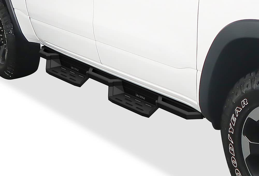 Aps Stainless Steel Pocket Steps Running Boards Side Bars Compatible With Ram 1500 2019-2024 Crew Cab (Will Not Fit 2018 Previous Generation Build In 19-24)